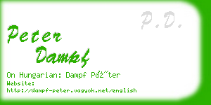 peter dampf business card